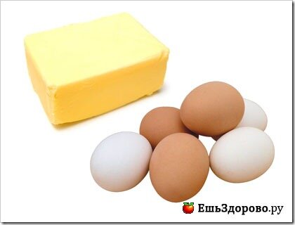 Яйцо и масло. Здоровое питание